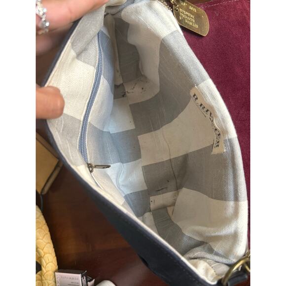 R. Riveter Black Canvas Leather Handbag Crossbody Purse handbag 11 in - Picture 11 of 12